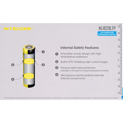 Μπαταρία NITECORE 18650, NL1829LTP