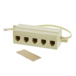 Τηλεφωνικό Καλώδιο Adaptor Αρσενικό/Θηλυκό 6P4C X5 SS316 TOP ELECTRONIC