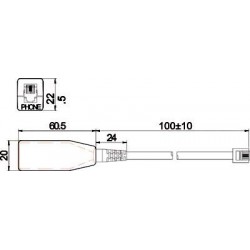 Τηλεφωνικό Φίλτρο ADSL 2 Για PSTN NET043 TOP ELECTRONIC