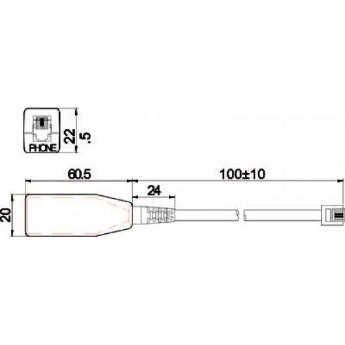 Τηλεφωνικό Φίλτρο ADSL 2 Για PSTN NET043 TOP ELECTRONIC