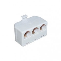 Τηλεφωνικό Adaptor Αρσενικό/Θηλυκό 6P4C X3 T201-04 (304) TOP ELECTRONIC
