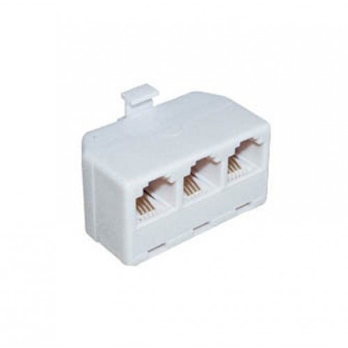 Τηλεφωνικό Adaptor Αρσενικό/Θηλυκό 6P4C X3 T201-04 (304) TOP ELECTRONIC