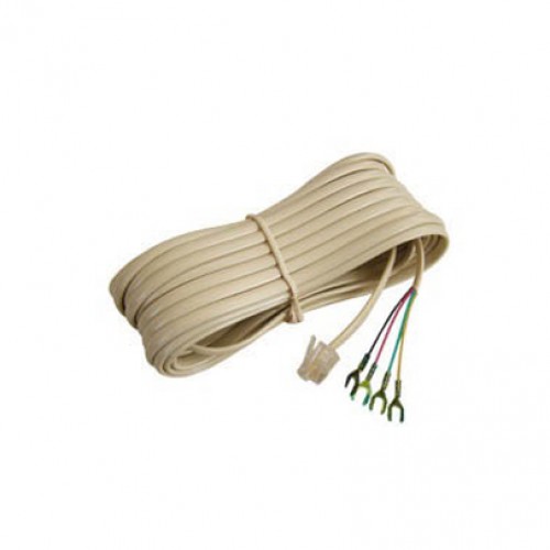 Τηλεφωνικό Καλώδιο Αρσενικό 6P4C/Δίχαλο 1.0m Μπεζ 204 TOP ELECTRONIC