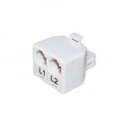 Τηλεφωνικό Adaptor Αρσενικό/Τηλεφωνικές Γραμμές 6P2C X2 T201-02 (303) TOP ELECTRONIC