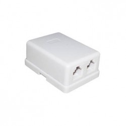 Πρίζα Τηλεφωνική Εξωτερική 6P4C Αυτοκόλλητη Διπλή T202-02 (308) TOP ELECTRONIC