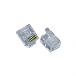 Τηλεφωνικό Φις 6P6C YH6-602 (SS320) 100τμχ TOP ELECTRONIC