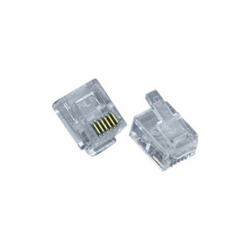 Τηλεφωνικό Φις 6P6C YH6-602 (SS320) 100τμχ TOP ELECTRONIC