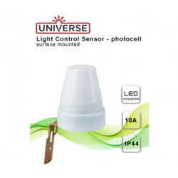 Αισθητήρας Μέρα-Νύχτα IP44 10A 230V Λευκός Universe