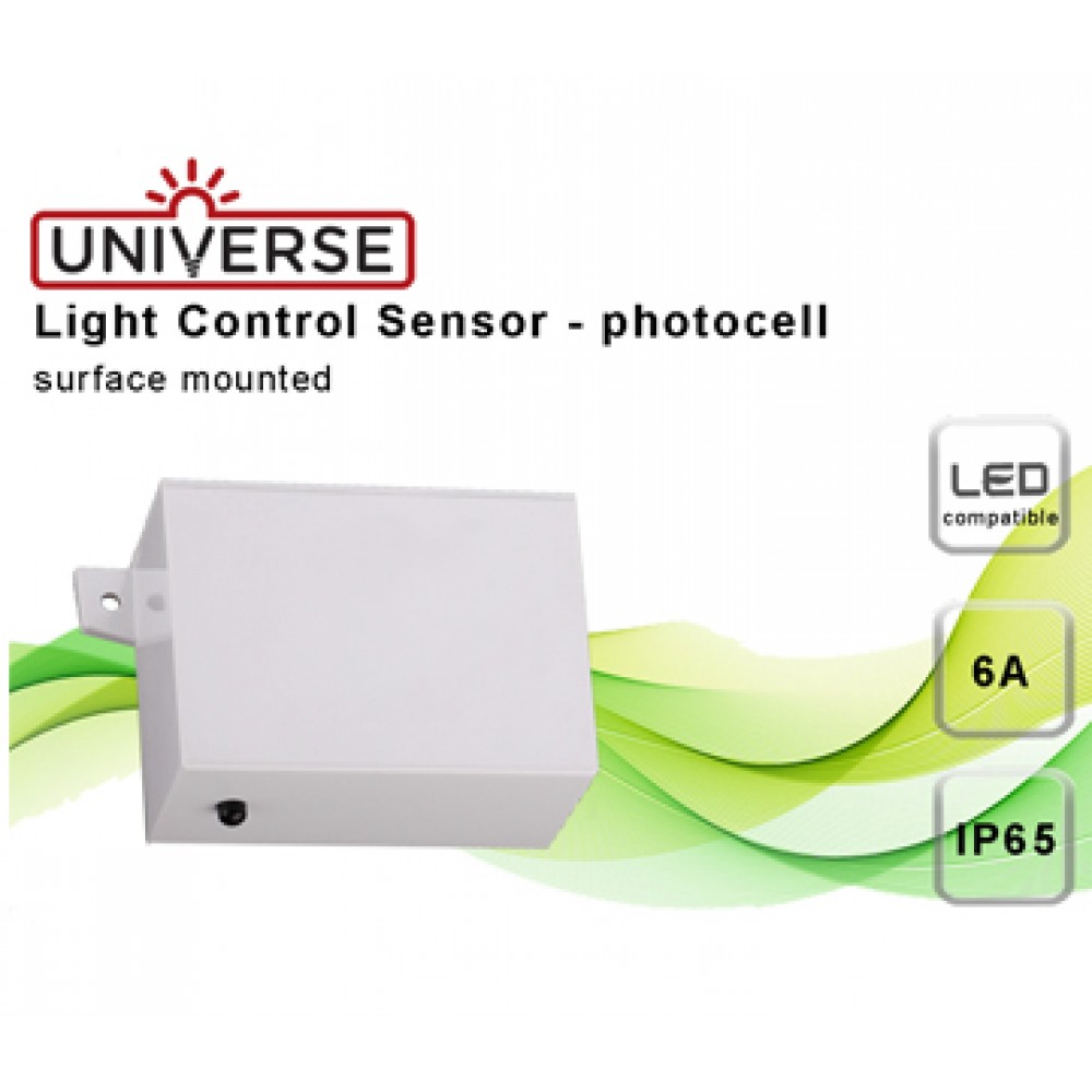 Αισθητήρας Μέρα-Νύχτα IP65 10A 230V Λευκός Universe