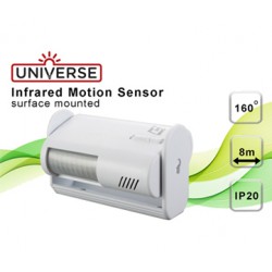 Αισθητήρας Κίνησης Εισόδου - Εξόδου IP20 160° 9VDC Λευκός Universe