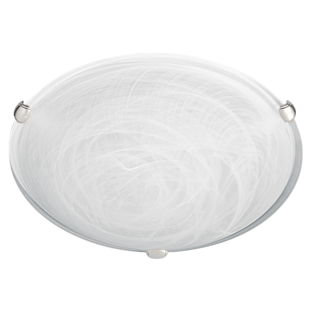 Πλαφονιέρα Οροφής Γυαλί Σε Decor Αλάβαστρο Λευκό Και Δέσιμο Νίκελ Ματ D:400 Electra VIOKEF