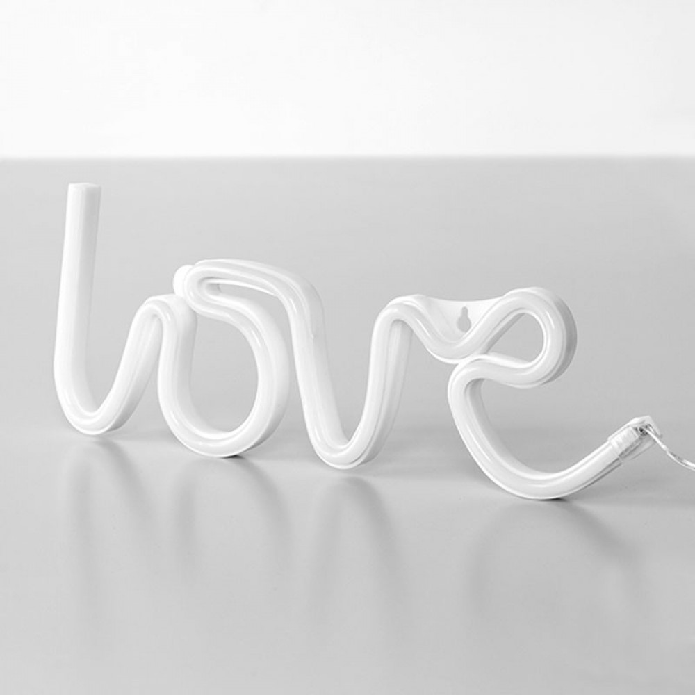 Led Επιτοίχιο Φωτιστικό Φωτεινή Επιγραφή Με Φως Νέον Love ΟΕΜ