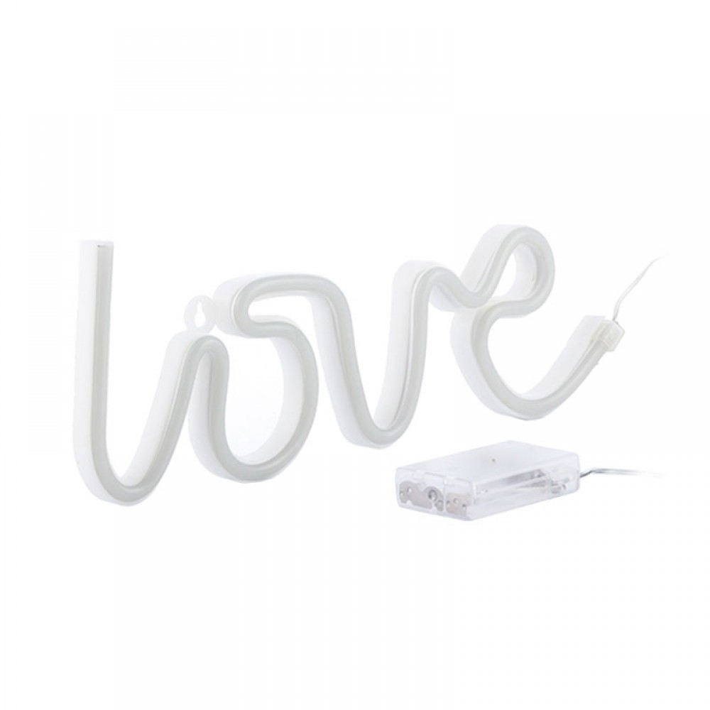 Led Επιτοίχιο Φωτιστικό Φωτεινή Επιγραφή Με Φως Νέον Love ΟΕΜ