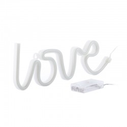 Led Επιτοίχιο Φωτιστικό Φωτεινή Επιγραφή Με Φως Νέον Love ΟΕΜ