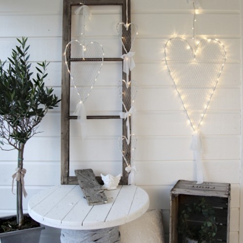 Διακόσμηση Γάμου Καρδιά Με Φωτάκια Μπαταρίας 3τμχ 100x15cm 15 LED Θερμό Φως DECOLIGHT