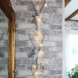 Διακόσμηση Γάμου Καρδιά Με Φωτάκια Μπαταρίας 3τμχ 100x15cm 15 LED Θερμό Φως DECOLIGHT