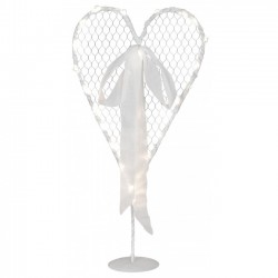 Διακόσμηση Γάμου Καρδιά Με Φωτάκια Μπαταρίας 56x26 cm 24 LED Θερμό Φως DECOLIGHT