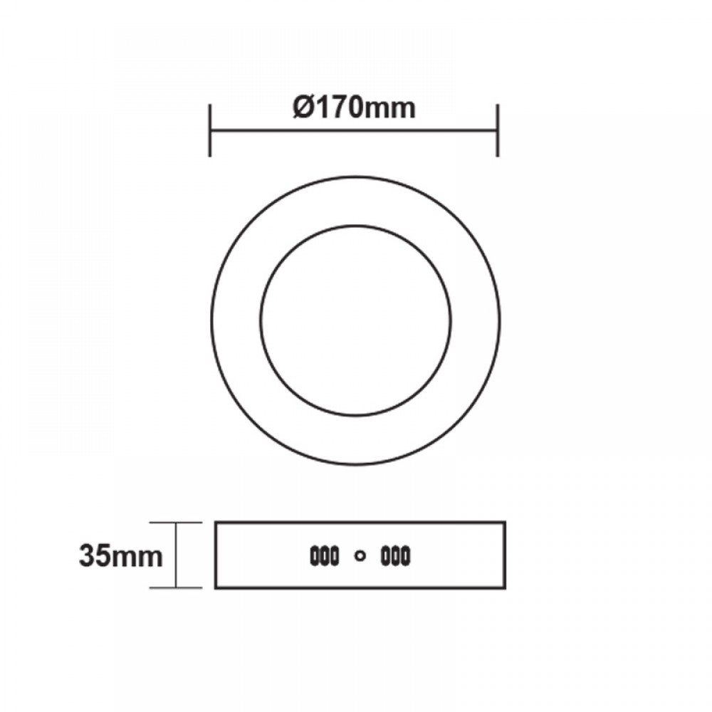 Φωτιστικό Οροφής Slim Panel Λευκό Στρογγυλό LED SMD ARCA 12W 120° Aca