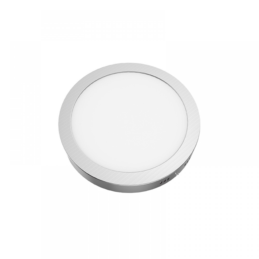 Φωτιστικό Οροφής Slim Panel Νικέλ Ματ Στρογγυλό LED SMD ARCA 18W 120° Aca