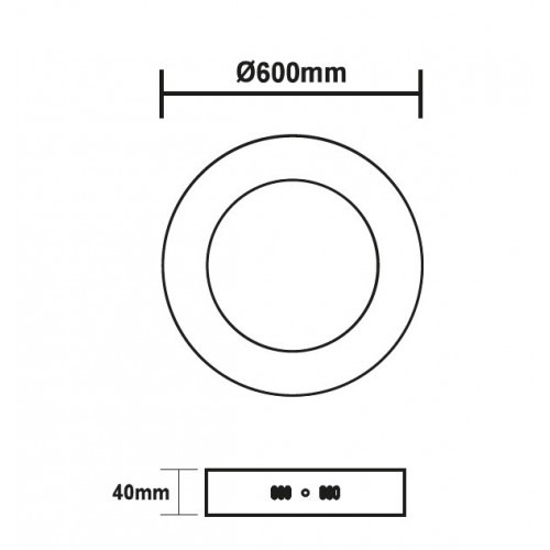 Φωτιστικό Οροφής Slim Panel Λευκό Στρογγυλό LED SMD ARCA 48W 120° Aca