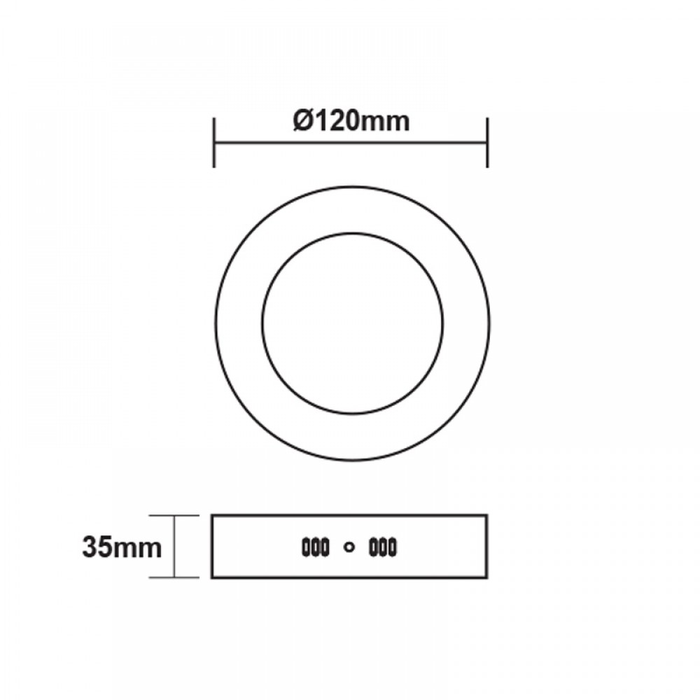 Φωτιστικό Οροφής Slim Panel Λευκό Στρογγυλό LED SMD ARCA 6W 120° Aca