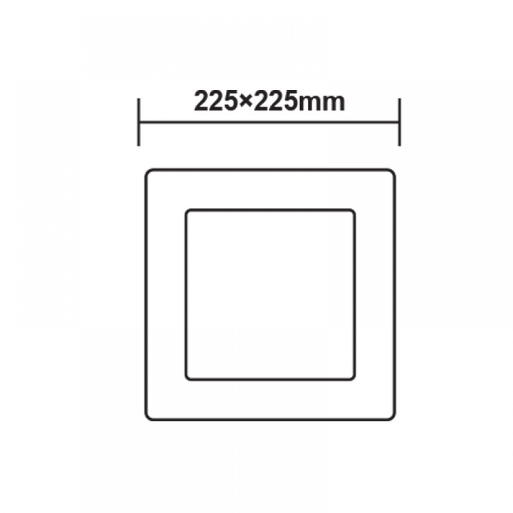 Φωτιστικό Οροφής Slim Panel Λευκό Τετράγωνο LED SMD ARCA 18W 120° Aca
