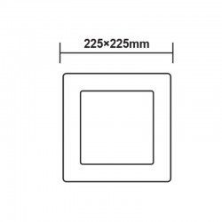 Φωτιστικό Οροφής Slim Panel Λευκό Τετράγωνο LED SMD ARCA 18W 120° Aca