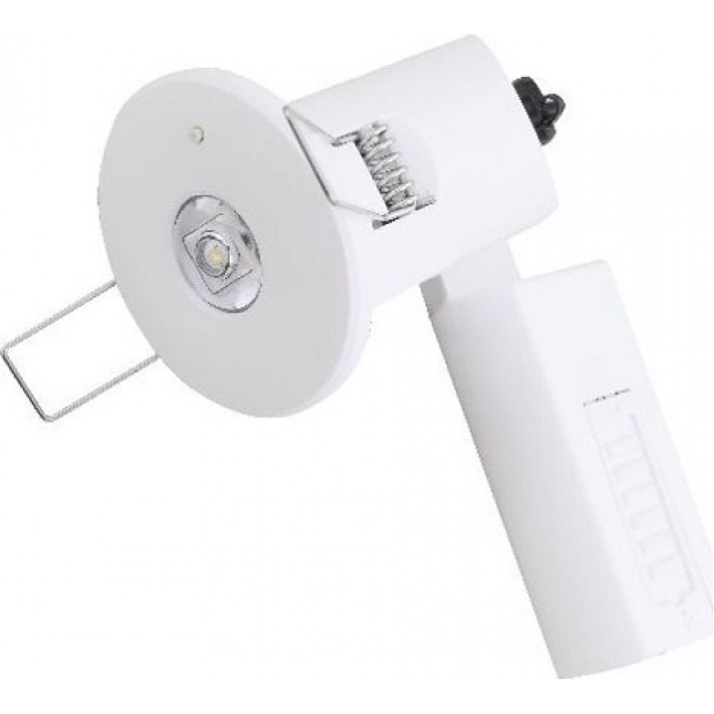 LED Φωτιστικό Ασφαλείας Χωνευτό 1W 6000K 135Lm 3h AUGE ACA 