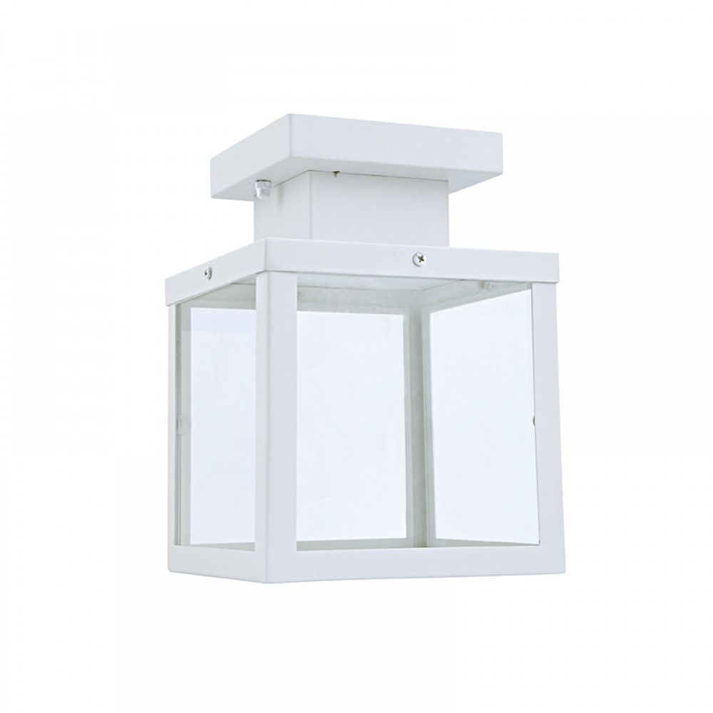 Πλαφονιέρα Εξωτερικού Χώρου Σε Λευκό Χρώμα 22cm 1x E27 IP44 CELIA Aca