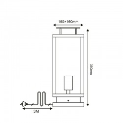 Φωτιστικό Δαπέδου Εξωτερικού Χώρου Με Πρίζα Σε Μαύρο Χρώμα 35cm 1x E27 IP44 CELIA Aca