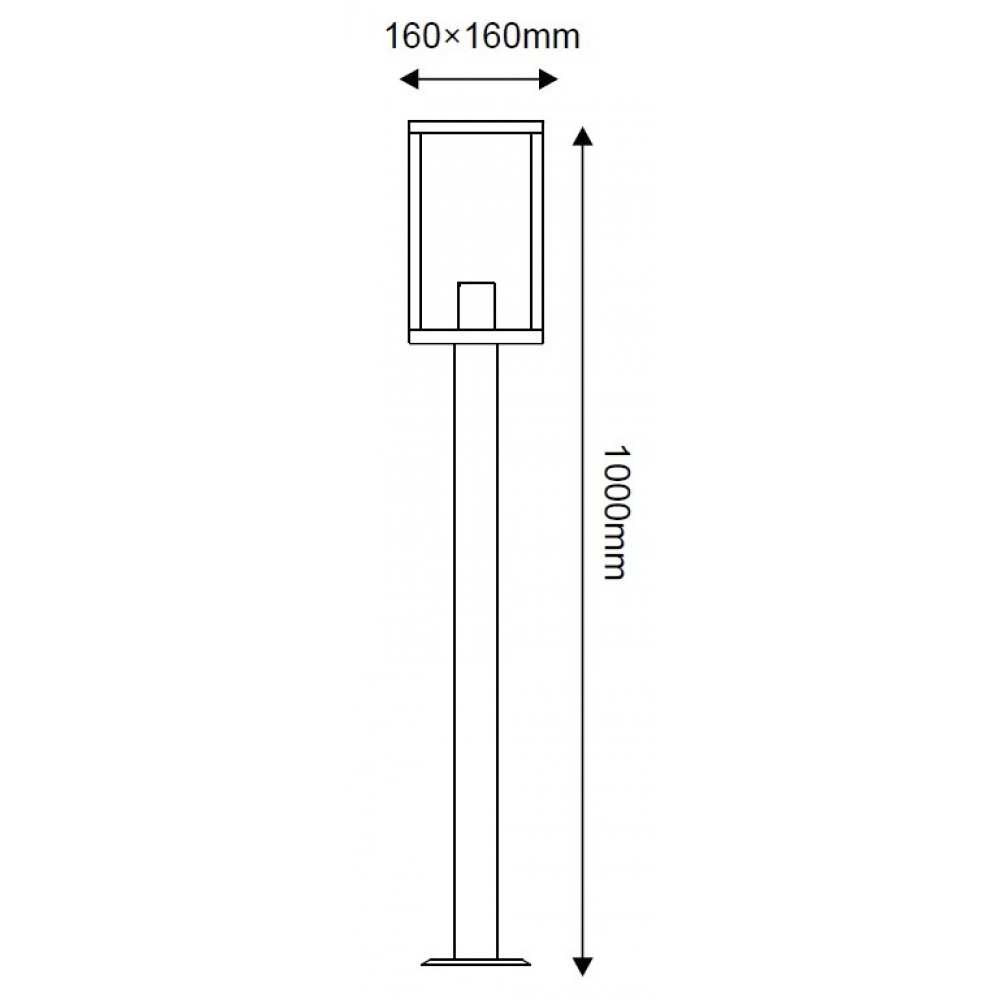Κολωνάκι Εξωτερικού Χώρου Σε Διάφορα Χρώματα 1000cm 1x E27 IP44 CELIA Aca