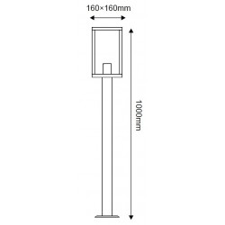 Κολωνάκι Εξωτερικού Χώρου Σε Διάφορα Χρώματα 1000cm 1x E27 IP44 CELIA Aca