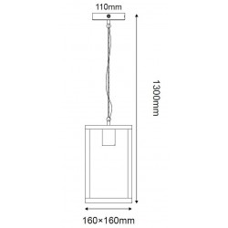 Κρεμαστό Φωτιστικό Εξωτερικού Χώρου Σε Λευκό Χρώμα 130cm 1x E27 IP44 CELIA Aca