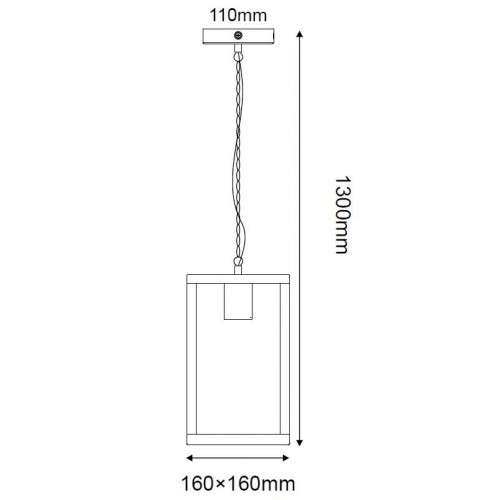 Κρεμαστό Φωτιστικό Εξωτερικού Χώρου Σε Μαύρο Χρώμα 130cm 1x E27 IP44 CELIA Aca