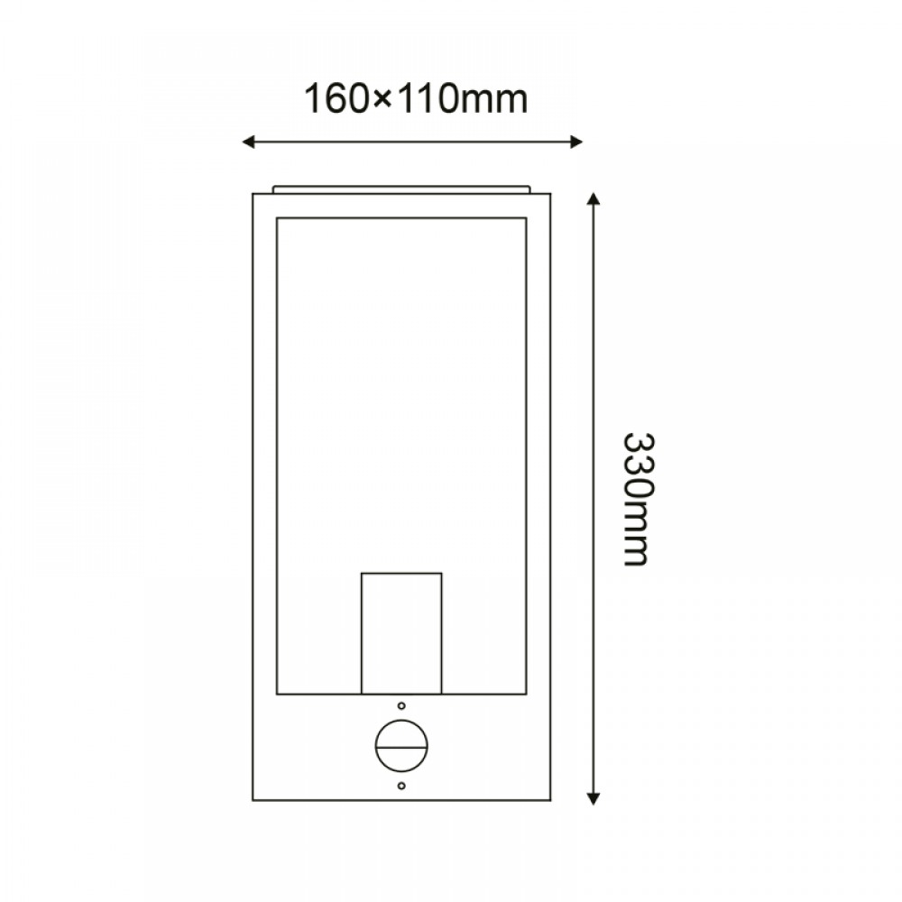 Επιτοίχιο Φωτιστικό Εξωτερικού Χώρου Σε Λευκό Με Αισθητήρα Κίνησης 33cm 1x E27 IP44 CELIA Aca