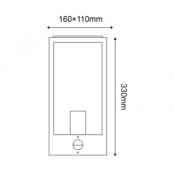 Επιτοίχιο Φωτιστικό Εξωτερικού Χώρου Σε Λευκό Με Αισθητήρα Κίνησης 33cm 1x E27 IP44 CELIA Aca
