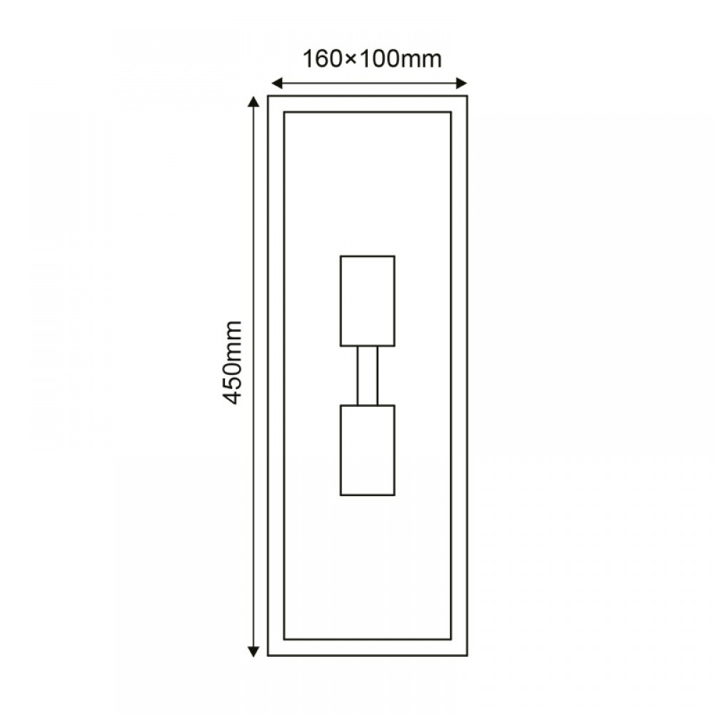 Επιτοίχιο Φωτιστικό Εξωτερικού Χώρου Σε Λευκό Up - Down 45cm 2x E27 IP44 CELIA Aca