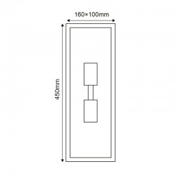Επιτοίχιο Φωτιστικό Εξωτερικού Χώρου Σε Γκρί Up - Down 45cm 2x E27 IP44 CELIA Aca