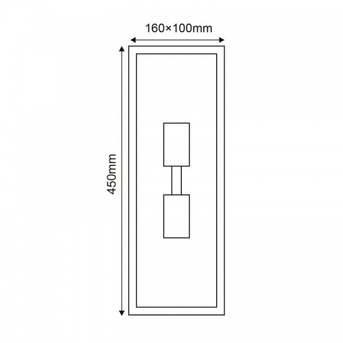 Επιτοίχιο Φωτιστικό Εξωτερικού Χώρου Σε Γκρί Up - Down 45cm 2x E27 IP44 CELIA Aca