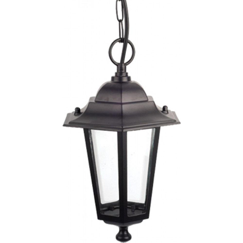 Φανάρι Κρεμαστό Αλουμινίου Σε Mαύρο Χρώμα IP44 1x E27 ACA