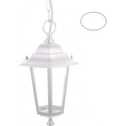 Φανάρι Κρεμαστό Αλουμινίου Σε Λευκό Χρώμα IP44 1x E27 ACA