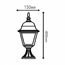 Φανάρι Δαπέδου Αλουμινίου Σε Διάφορα Χρώματα Τετράγωνο 40cm IP45 1x E27 ACA