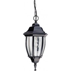 Φανάρι Κρεμαστό Αλουμινίου Σε Μαύρο Χρώμα Εξάγωνο IP45 1x E27 ACA