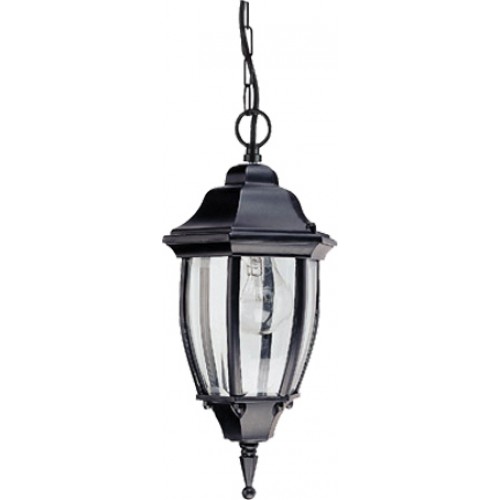 Φανάρι Κρεμαστό Αλουμινίου Σε Μαύρο Χρώμα Εξάγωνο IP45 1x E27 ACA