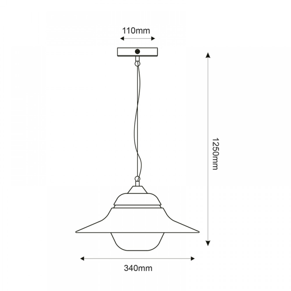 Κρεμαστό Φωτιστικό Εξωτερικού Χώρου Μονόφωτο Σε Λευκό Χρώμα 125cm 1x E27 IP44 JULIE Aca
