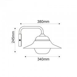 Απλίκα Εξωτερικού Χώρου Μονόφωτο Σε Λευκό 1x E27 IP44 JULIE Aca