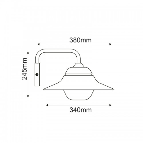 Απλίκα Εξωτερικού Χώρου Μονόφωτο Σε Γκρί 1x E27 IP44 JULIE Aca