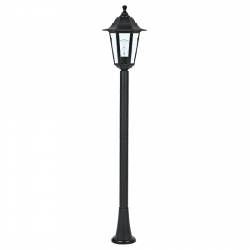 Κολώνα Εξωτερικού Χώρου Φανάρι Σε Μαύρο Χρώμα Εξάγωνη 105cm IP44 1x E27 ACA