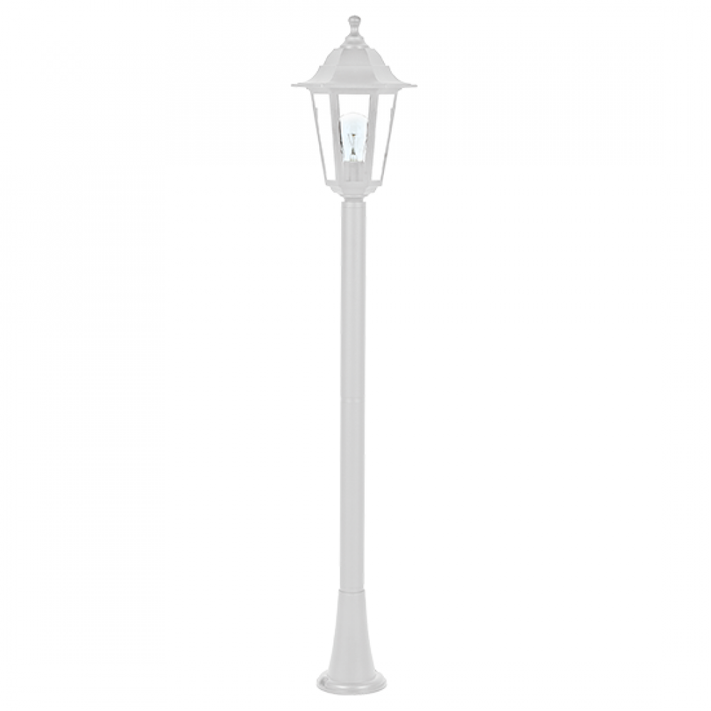 Κολώνα Εξωτερικού Χώρου Φανάρι Σε Λευκό Χρώμα Εξάγωνη 105cm IP44 1x E27 ACA