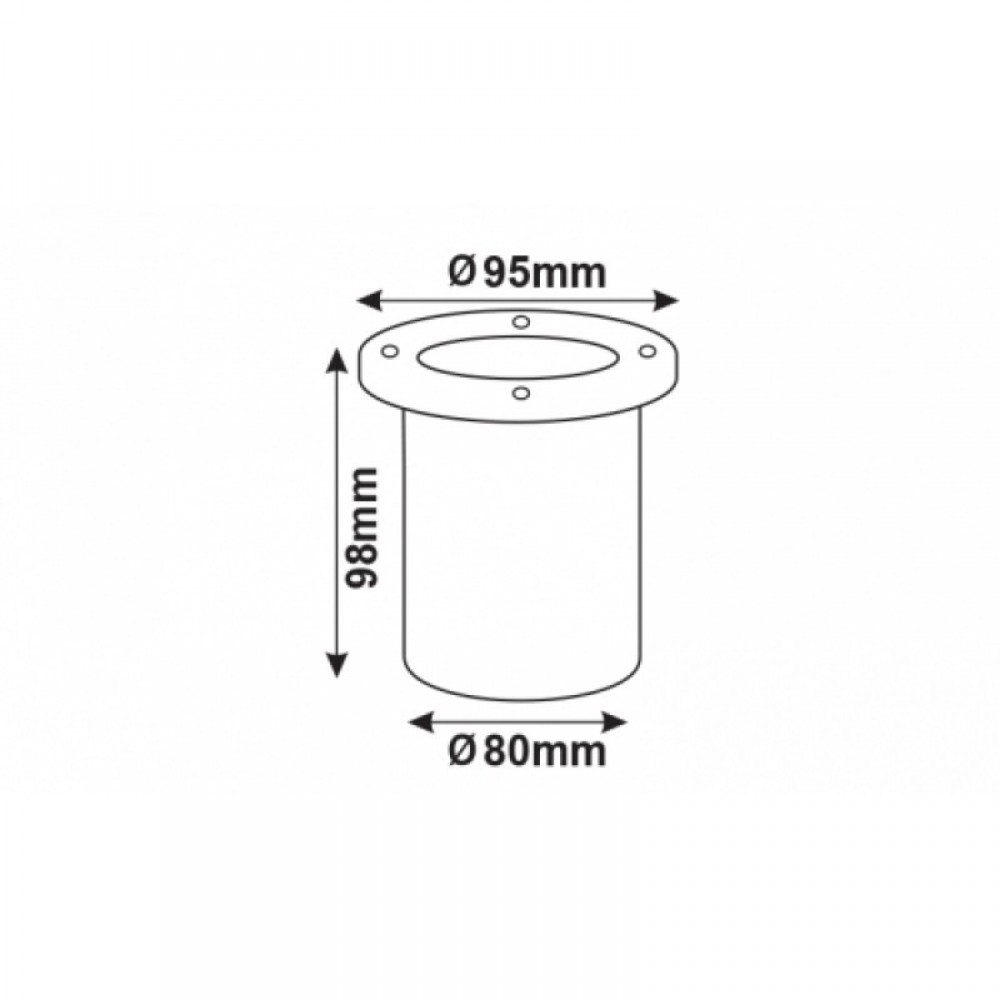 LED Φωτιστικό Εδάφους Χωνευτό Στρογγυλό 120° 2.6W IP65 BREA Aca